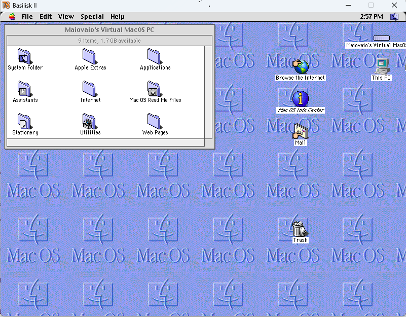 Mac OS 9 or 8 i don't know